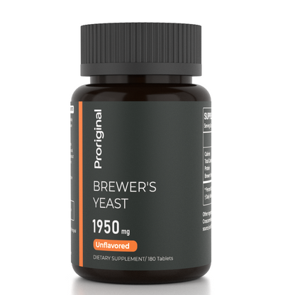 Brewer’s Yeast Tablets 1950mg, Nutritional Brewer Yeast Supplement for Energy & Wellness Support, Naturally Rich in Protein & B Vitamins, Non-GMO, 180 Tablets
