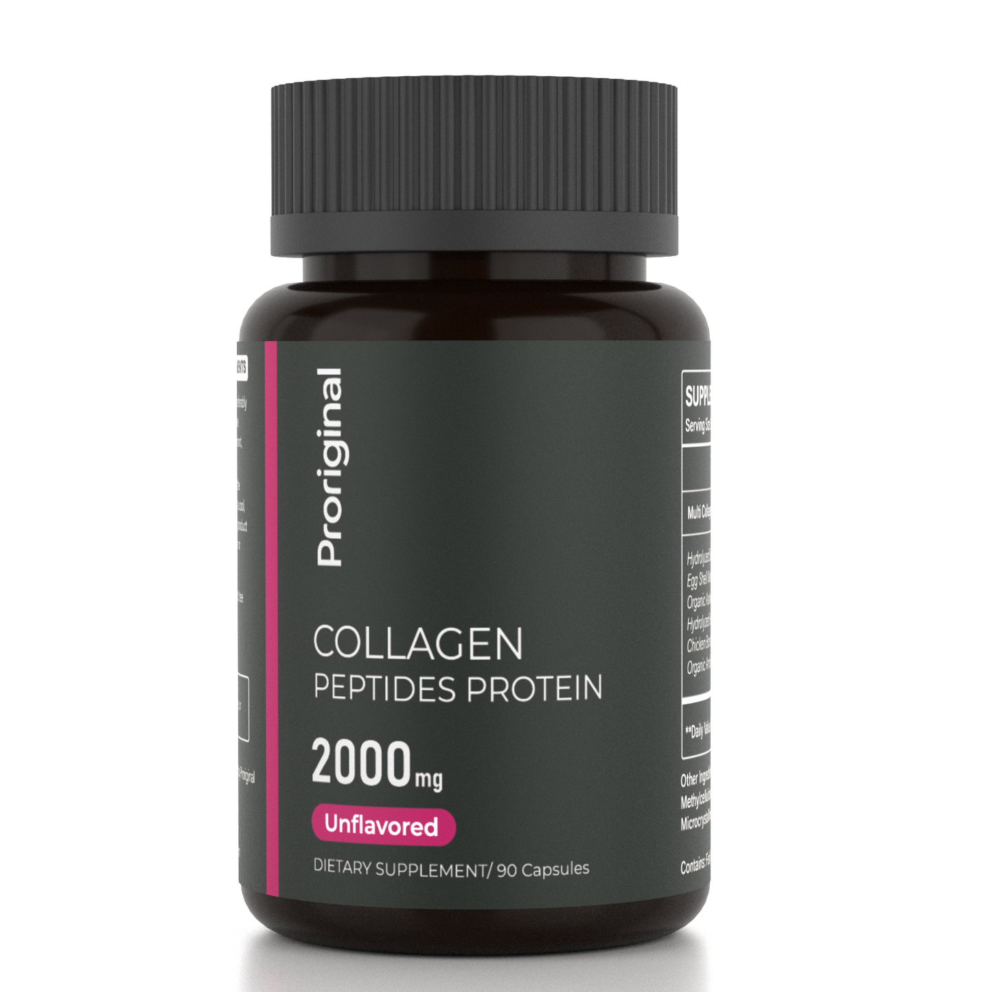 Multi Collagen Peptides Capsules 2000mg, Types I II III V X Collagen Complex with Bovine, Fish, Eggshell & Bone Broth Collagen, Unflavored, Non-GMO, 90 Capsules