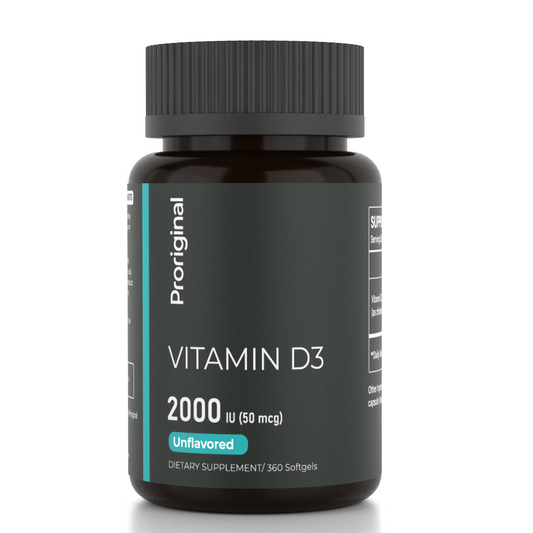 Vitamin D3 2000 IU (50 mcg) Softgels, High Potency Vitamin D Supplement for Immune, Bone & Muscle Support, Non-GMO, Unflavored, 360 Softgels