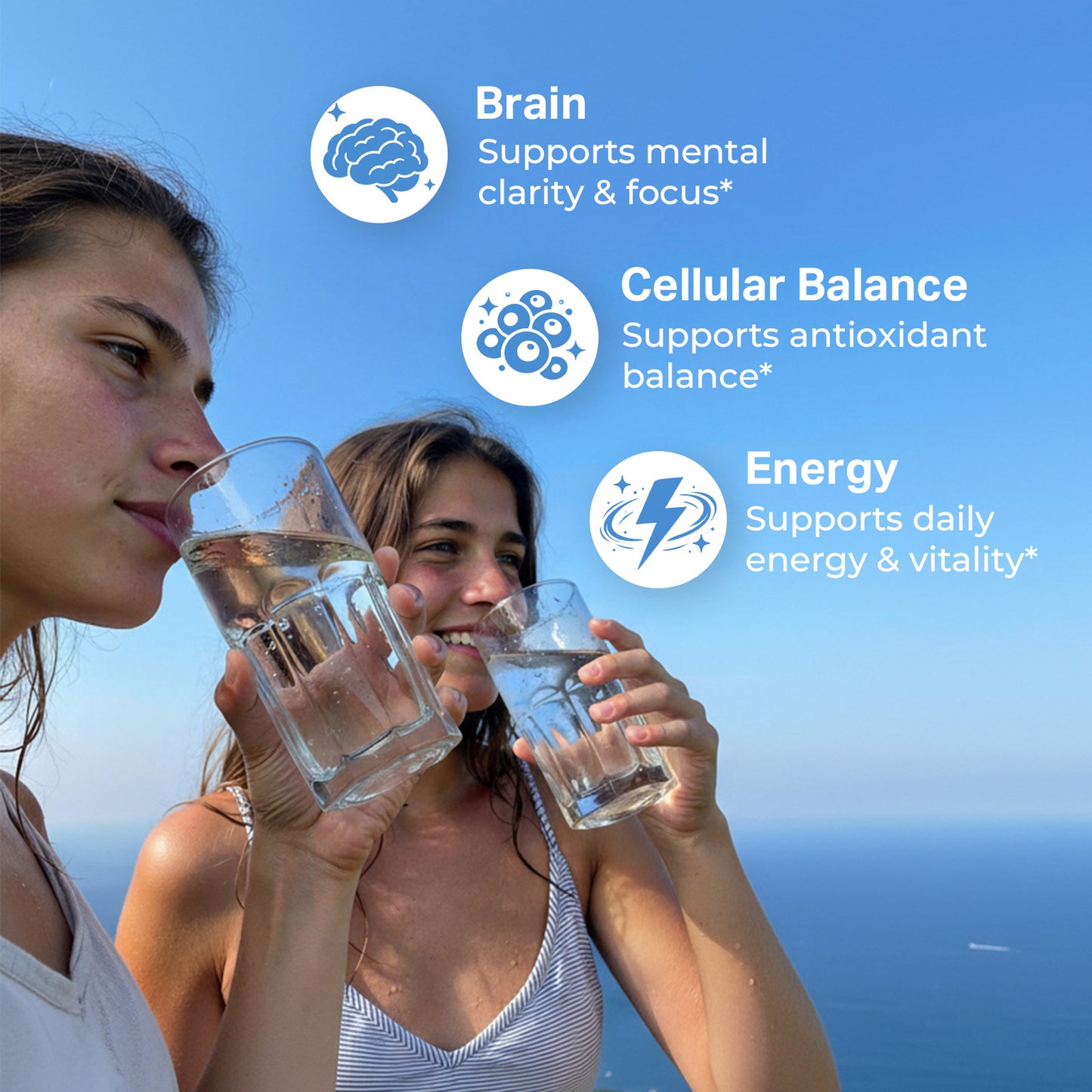 Hydrogen Water Tablets - 12 PPM H2 Molecular Hydrogen - 120 mg Magnesium-Based Reaction System - Supports Antioxidant Defense, Cellular Health, Energy & Brain Function - Non-GMO, Unflavored 60 Tablets