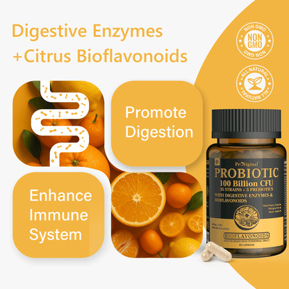 Probiotics with Prebiotics for Men and Women - 35 Strains Organic Probiotics 100 Billion CFU for Gut & Digestive Health, Vegan Acidophilus Probiotic Supplement, Non-GMO Raw Probiotic 60 Capsules