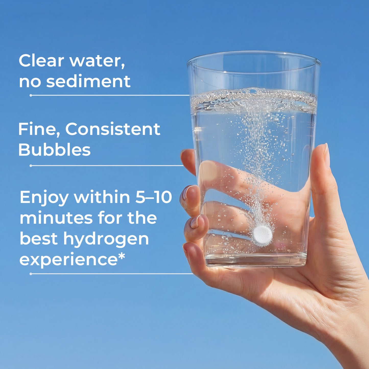 Hydrogen Water Tablets - 12 PPM H2 Molecular Hydrogen - 120 mg Magnesium-Based Reaction System - Supports Antioxidant Defense, Cellular Health, Energy & Brain Function - Non-GMO, Unflavored 60 Tablets